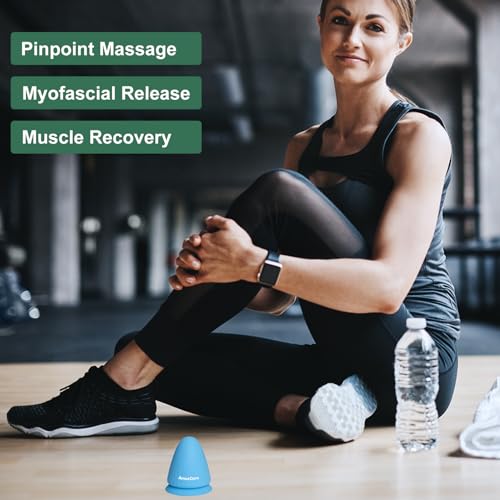 Trigger Point Massage Tool Manual Massage Ball with Suction Cup | Silicone Massage Ball For Muscle Knots Deep Tissue Myofascial Release Hip Flexor Iliacus Psoas Neck Shoulder Back Thigh Foot