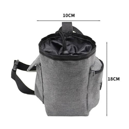YIJU Climbing Chalk Pouch Functional Waist Bag with Drawstring and Brush Holder for Suitable for Climbing Weightlifting Gymnastics Outdoor - color: Grey