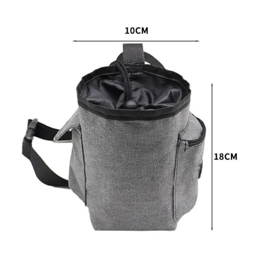 Climbing Chalk Pouch Outdoor Chalk Bag Practical Chalk Pouch Easy Access Brush Slot Suitable for Strength Work Exercise - color: Grey