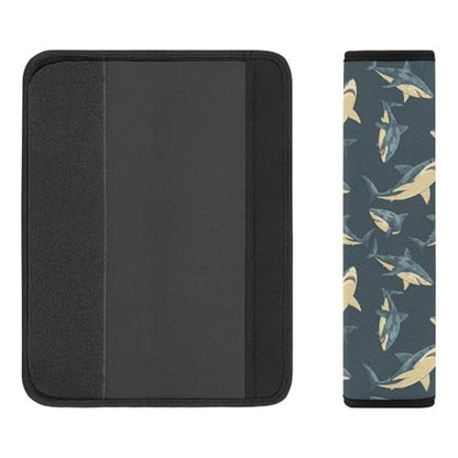 2PCS Soft Padded Car Seat Straps Shoulder Pads for Adult Use, Most Cars, Camouflage Sharks Shoulder Protector, Shock Absorption - color: Pattern 963