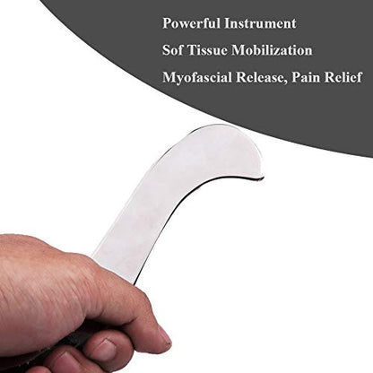 Muscle Scraper Tool, IASTM Tool, Stainless Steel Gua Sha for Body | Double-beveled stainless steel edges support targeted scraping on the back, arms, legs, neck and shoulders - size: 1 Count (Pack of 1)
