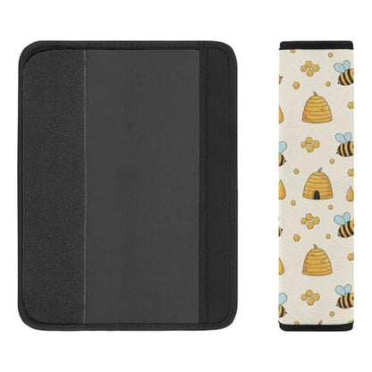 1 Pair Universal Soft and Comfortable Car Seat Belt Pad for Girls and Boys, Most Cars, Honey Bee Harness Pads Strap, Neck and Shoulder Support - color: Pattern 1115