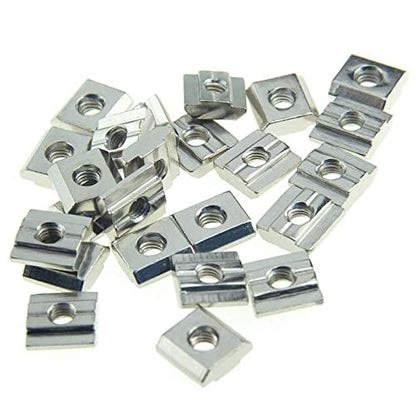 30Pcs 3030 Series T Sliding Nuts Hammer Nut Block Square Nuts M5 T Nuts for 3030 Aluminum Extrusion Profiles T Slot 8mm，for CNC Router Build Rail 3D Printer (m5)