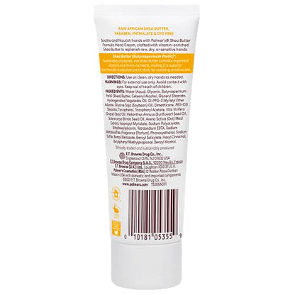 Palmer's Shea Butter Formula Hand Cream for Dry, Cracked Skin. Travel Size Hand Lotion, 3.4 Ounce (Pack of 2) - size: 3.4 Ounce (Pack of 2)
