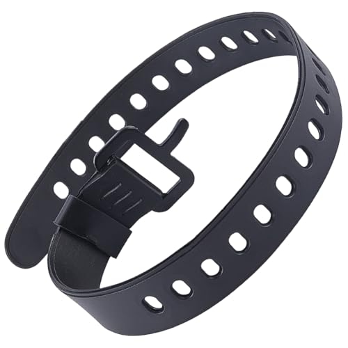 GORGECRAFT 2Pcs Rubber Tension Strap Utility Strap Black Multifunctional Quick Release Packing Belt Luggage Cargo Fastener Tension Strap Organizer Loop Lashing Rope Buckle for Camping Yoga Mats Cords - color: black