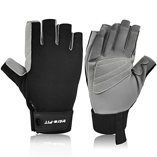 Climbing Gloves, Full & Half Finger | Ultimate Comfort, Padded palm, Breathable, Perfect for Rock, Tree, Wall, Mountain, Climbing - color: 2359, size: Large (Pack of 1)