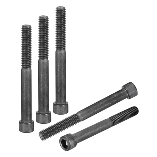 DTGN 3/8"-16x3-1/2 Socket Head Cap Screws Bolts - 10Pack - Good for Road Bicycle, Mountain Bike, Auto, Motorcycle - Carbon Steel Hex Head Metric Screws, Black - size: 3/8"-16x3-1/2"