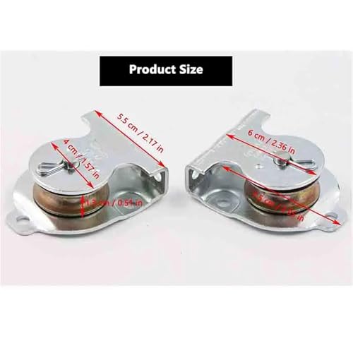 U Groove Stainless Steel Wall Pulley 2pcs Fixed Directional Single Wheel Roller, Swivel Lifting Rope, Pulley Block, Outdoor Sports, Hoisting Pulley, Wire Rope Pulley