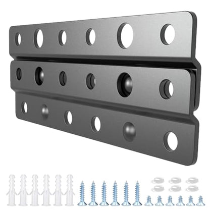 Metal Interlocking French Cleat Picture Hanger 4", 4 Pairs | Heavyduty Wall Mounting Bracket- Z-style Picture Hanger Bracket Kit for Frames, Mirrors, Shelves, Art, Whiteboards (4, 4") - size: 4 Inch