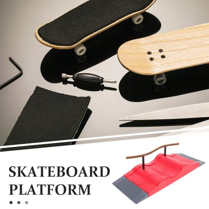 UPKOCH Mini Fingerboard Ramp with Rail Obstacle for Finger Skateboard Training Plastic Desk Skatepark Prop Fidget Toys for Kids