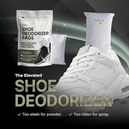 Shoe Deodorizer Pack of 2 - Linen Scent Odor Eliminator - Odor Absorber Air Freshener, Multi-Use for Shoes, Bags, Boots, Boxing Gloves, Gym Bag, Sneaker and Closet Deodorizer - Fragrance by Perfa