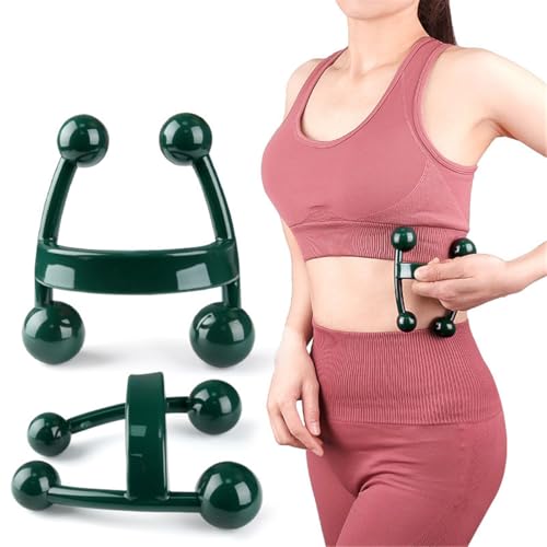 Handheld Trigger Point Massage Tools, 2 Pcs 4 Point Deep Tissue Manual Massager Full Body Massager, Handheld Palm Pressure Point Massage Tool for Neck Shoulder Back Waist Arm Leg Muscle Pain Relief