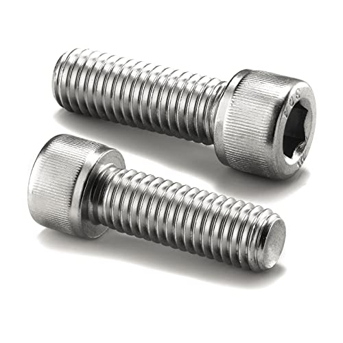 1/2-13 x 1-1/2" Socket Head Cap Screws Bolts, 20Pcs 304 Stainless Steel 18-8, Allen Socket Hex Drive, Full Thread, Bright Finish by SG TZH(with Hex Spanner) - size: 1/2-13 x 1-1/2"