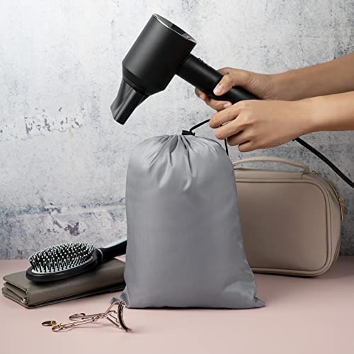PALTERWEAR Drawstring Bag with Toggle - Nylon Cinch and Ditty Pouch Six-Pack (Gray, 8 x 11 Inch, Set of 6) - color: Gray, size: 8 x 11 Inch