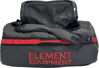 Element Equipment Trailhead Duffel Bag Shoulder Straps Waterproof Black/Red Medium - color: Black/Red, size: Medium 51 Liters