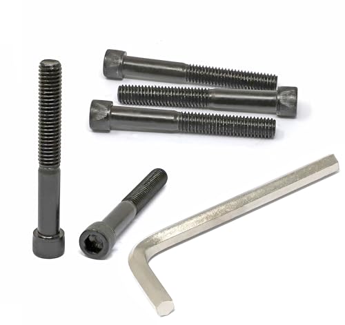 iexcell 5 Pcs 3/8-16 x 3 Partially Threaded Alloy Steel 12.9 Grade Hex Socket Head Cap Screws Bolts Kit, Black Oxide Finish - size: 3/8-16 x 3" ( Partially Threaded )