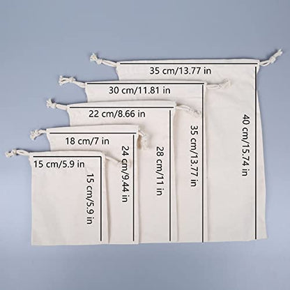 Breathable Dust-proof Drawstring Storage Pouch String Bag for Handbags Purses Shoes Eco Bag (5 Sizes) - style: 5 Sizes