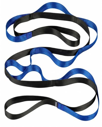 Acozycoo Stretching Strap with Loops for Physical Therapy,Knee,Calf,Back | Yoga Strap for Stretching,Non-Elastic Stretch Band,Rehab,Pilates,Flexibility Training,Hamstring,Leg Lifter,Fascia,Leg,Hip - color: Dark Blue-02, size: Length: 75 inches, Width: 1 i
