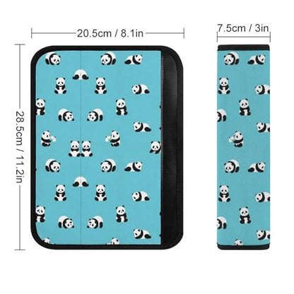 2 Pack Cute Panda Seat Belt Shoulder Pad Universal Fit Harness Pads Strap for Kids, Car Seats Pushchair Strollers High Chair Pushchair, Shock Absorption - color: Pattern 168