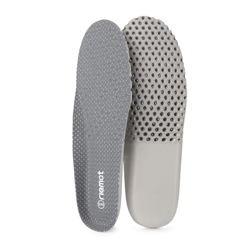 riemot Water Shoe Insoles for Women, Breathable Quick Dry Replacement Inserts with U-Shaped Heel Cup, Lightweight Low Profile Cushioning for Aqua Shoes, Sneakers,Casual Shoes Grey US6/ EU37 - color: Flat Grey 1 Pairs, size: US 6 Women
