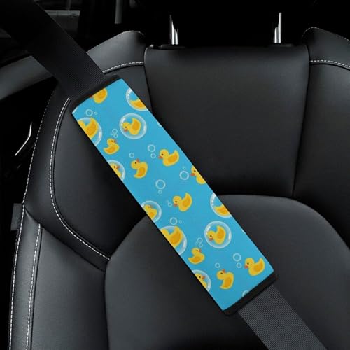 Soft Padded Car Seat Belt Pad for Child, Most Cars, 2 Piece Yellow Rubber Ducks Seat Belt Cushion Comfortable Driving - color: Pattern 939