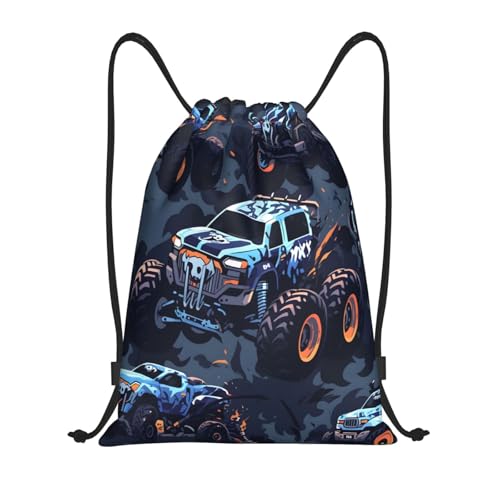 Drawstring Sports Backpacks - Lightweight Swim Gym Bags for Women Men String Sackpack for Beach Travel Yoga(Medium, Truck Karting) - color: Truck Karting, size: Medium