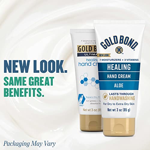 Gold Bond Healing Hand Cream, Hand Cream With Aloe, Moisture That Lasts Through Handwashing, 3 oz. (Pack of 2) - size: 3 Ounce (Pack of 2)