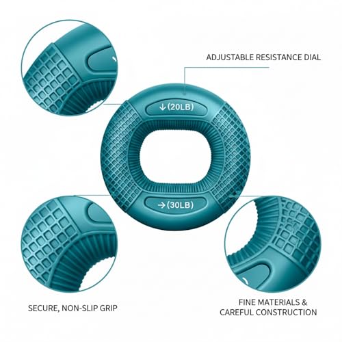 Adjustable Hand Grip Strengthener with TPE Handles for Forearm, Finger & Wrist Training - Portable Fitness Tool - color: Blue