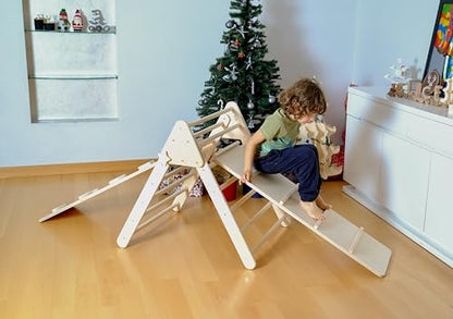Climbing Montessori Medium Triangle | Montessori Climbing Triangle for Kids | Wooden Climbing Indoor Frame | Climbing Frame for Children & Toddler (Triangle) - style: Triangle-Wooden
