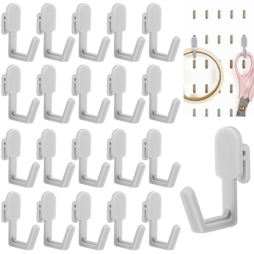 CroBlissful 15 Sets Pegboard Hook Hanging Compatible with IKEA Skadis Organizer Accessories, Hook Accessories Compatible with IKEA, Pegboard Hooks for Garage Home Office Indoor Storage Supply (Gray) - color: Gray