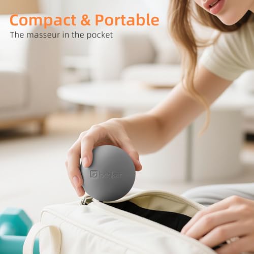 Massage Lacrosse Balls for Myofascial Release, Trigger Point Therapy | Foot Massage Ball to Relieve Plantar Fasciitis, Muscle Soreness - color: Gray