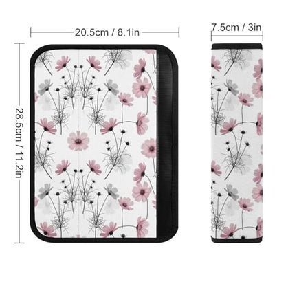 2 Pack Pink Grey Daisy Flower Seat Belt Shoulder Pad Universal Soft and Comfortable Seat Belt Covers Cushion for Kids, Most Cars, Comfortable Driving - color: Pattern 814