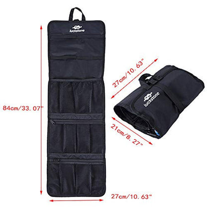 Rock Climbing Gear Storage Bag Foldable Waterproof Roll Up D-Ring Climbing Quickdraw Hanging Tool Equipment Gear Carabiner Organizer Collection Bag Carry Pouch 420D Oxford Cloth