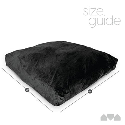 Milliard Crash Pad Sensory Pad with Foam for Kids and Adults with Washable Cover (5 feet x 5 feet) Black - color: Black
