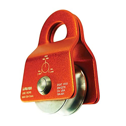 Fusion Climb Ekat Micro Aluminum Side Swing Pulley, Backyard Zipline, Trolley - color: Orange