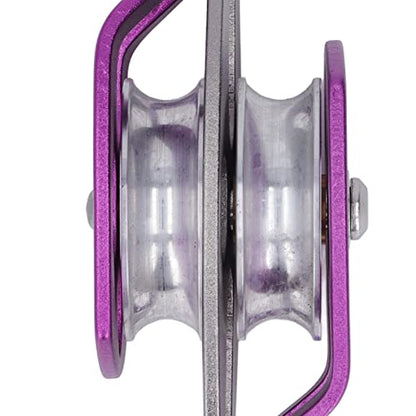 Climbing Pulley, Double Side Swing High-Strength Aluminum 360° Rotation for Rock Climbing, Construction, Aerial Work