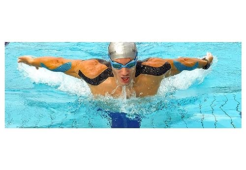 FlexU Kinesiology Tape Bulk Pack pre-Cut or Continuous - color: Black pre-cut