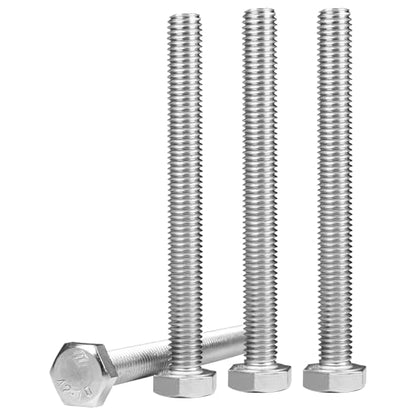 5 Pcs M10 Hex Bolts M10-1.5 x 100mm Hex Head Screw Bolt 304 Stainless Steel M10-1.5mm Hexagon Bolts Hex Head Screws, Metric Machine Fully Thread, Bright Finish - size: M10 -1.5x 100mm