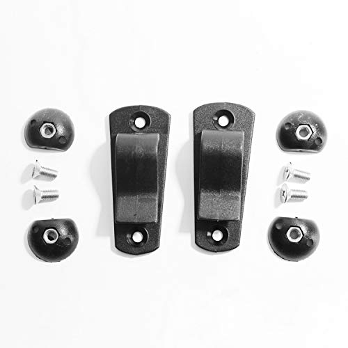 Vincita Bicycle Pannier Hooks DIY Mounting Hardware Kit for 13mm Rear Racks | Heavy-Duty Nylon 6 Replacement Clips Set of 2 to Convert Backpacks or Totes - size: Individual Hook Style / Rack Diameter Up to 13mm