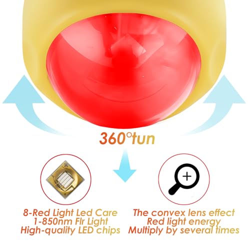 Red Light Vibrating Massage Ball - Trigger Point Tool for Deep Tissue & Muscle Pain Relief, Portable, Suitable for Use All Over the Body (Mango) - color: Mango