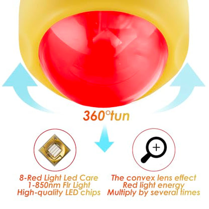 Red Light Vibrating Massage Ball - Trigger Point Tool for Deep Tissue & Muscle Pain Relief, Portable, Suitable for Use All Over the Body (Mango) - color: Mango