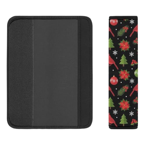 1 Pair Christmas Red Winter Birds Seat Belt Shoulder Pad Soft Padded Seat Belt Cushion for Adult Use, Stroller Pushchair High Chair, Pressure Relief - color: Pattern 18