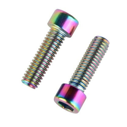 6Pcs Bike Screws M6x10 12 16 18 20 25 30 35mm Stainless Steel Socket Head Cap Allen Hex Bolt (Ranibow, M6 x12mm) - color: Ranibow, size: M6 x12mm