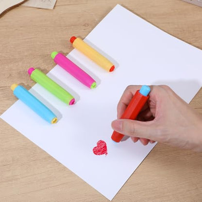 10PCS Chalk Holders,Adjustable Sidewalk Chalk Holder,Plastic Chalks Holder Stick, for Teachers, Offices, and Drawing Boards, Protecting Hands, 5 Colors