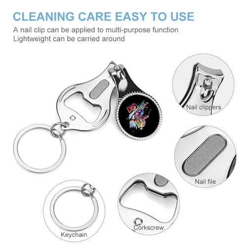 Ski Skiing Sports Nail Clipper with File Portable Metal Fingernail with Key Ring for Traveling Home Office