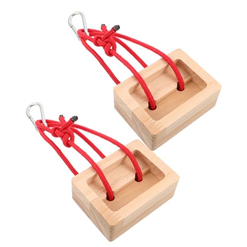 IMIKEYA Portable Wooden Handboard for Climbing 2pcs Lightweight Rock Climbing Hangboard with Simulated Finger Strength Training, for Outdoor Fitness Routines and Climbers