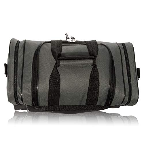 DALIX 17" Blank Duffle Bag Duffel Bag Travel Size Sports Durable Gym Bag - color: Gray