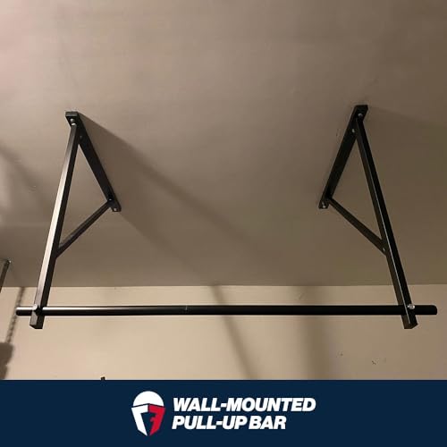 Titan Fitness Ceiling & Wall-Mount Pull-Up Bar, 52" Long x 32mm Smooth Grip, 500 LB Capacity, Home & Garage Gym Chin-Up & Upper Body Training Station