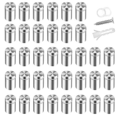 Acrylic Standoff Mounts - 0.5x0.75 in, 36pcs - Sign & Wall Mount Hardware - size: 0.5x0.75 in (36 Pcs)
