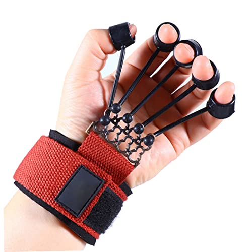 Finger Stretcher Exerciser, Finger Stretcher Exerciser 60LB Extensor Trainer Resistance Band Strengthener for Hand Red 18x5 cm for Daily Use